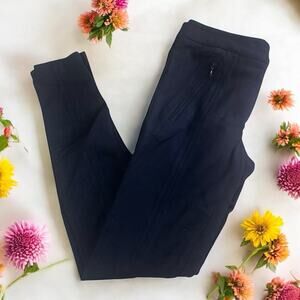 VINCE Navy Ponte Pants Sz 2 Riding Style Bottoms Stitch Front and Back Seam